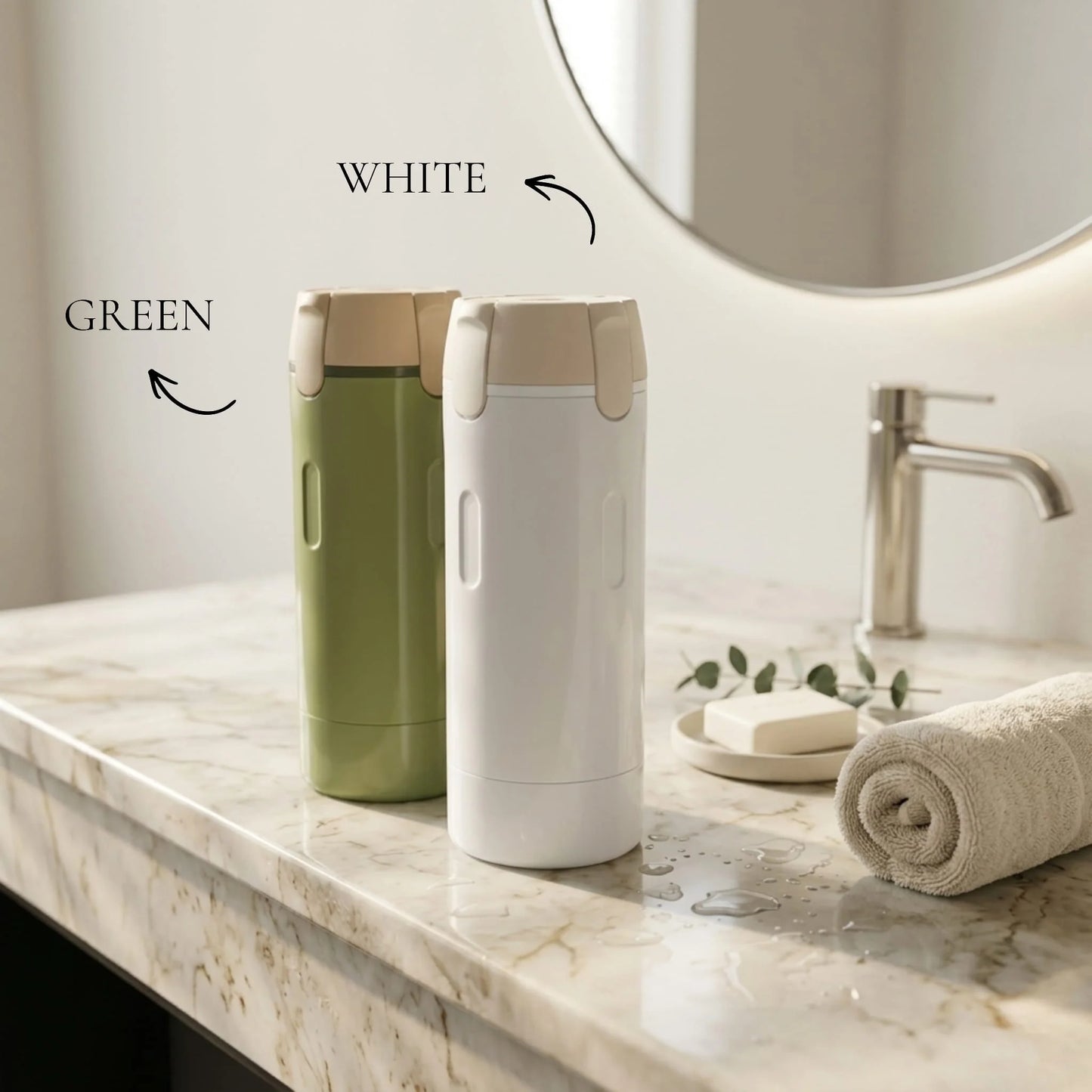 TrekCarry ™ 4-in-1 Travel Dispenser Bottle